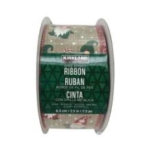 Kirkland Signature 2.5 in Wired Edge Christmas Gnome Ribbon