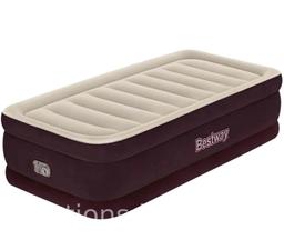 Bestway Maroon Tritech Airbed Twin 20 with built-in AC pump