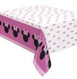 2 Pieces Minnie Mouse Plastic Party Tablecloth, 84 x 54in