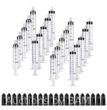 20Pcs 5ml 10ml Plastic Syringe with Caps, Multiple Uses Measuring Syringe Tools for Scientific Labs