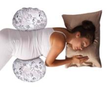 Boppy Side Sleeper Pregnancy Pillow with Removable Jersey Pillow Cover, Gray Falling Leaves