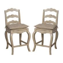 (1) French Provencal Counter Stool