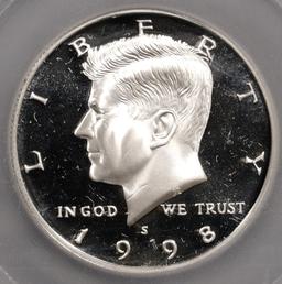 1998-S Proof Silver Kennedy Half Dollar - 50c - SEGS Graded PR69+ DCAM