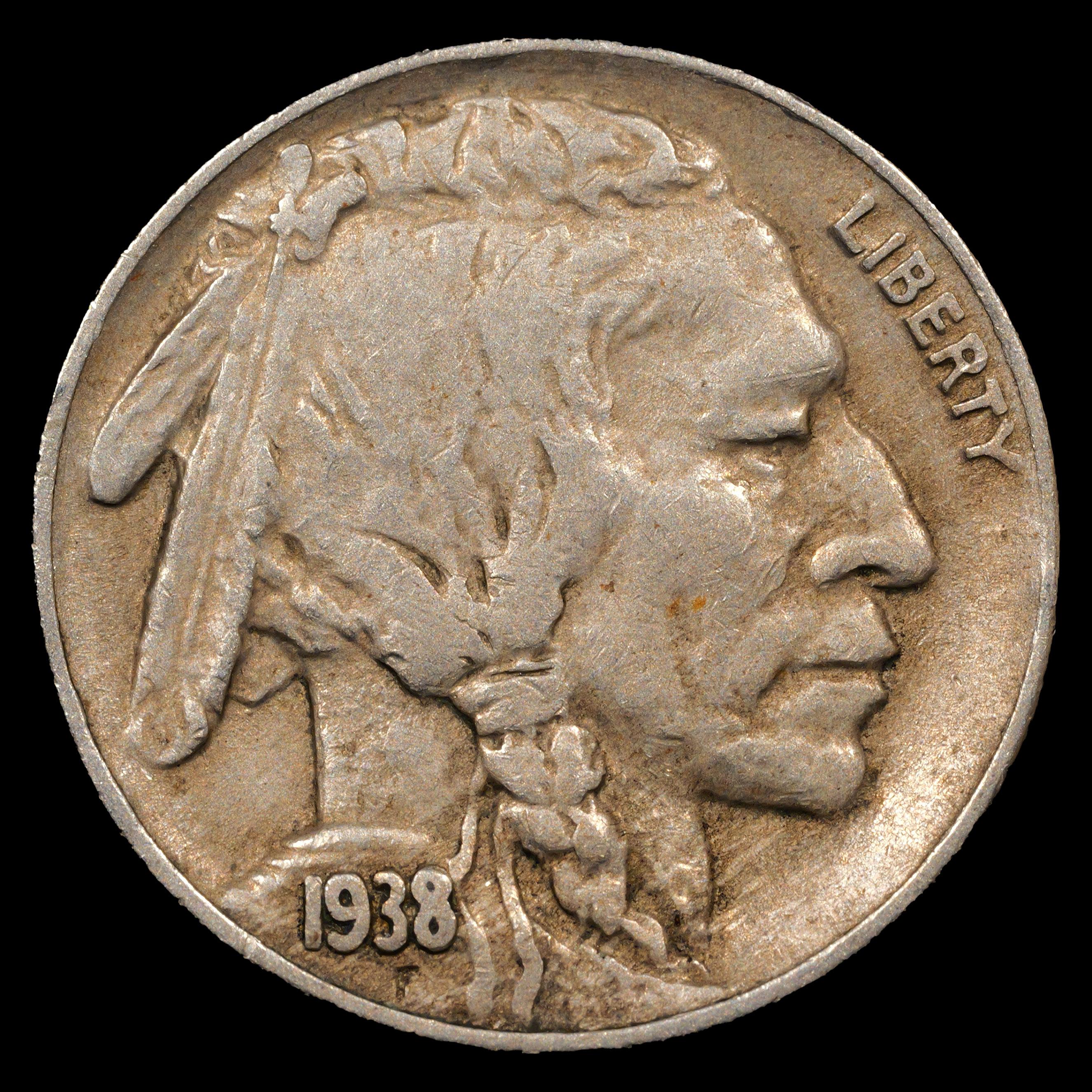 1938-D Buffalo Nickel - 5c - Extra Fine