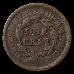 1851 Braided Hair Large Cent - 1c - Circulated