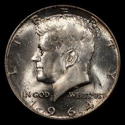 1964 Kennedy Silver Half Dollar - 50c - Choice Plus Brilliant Uncirculated