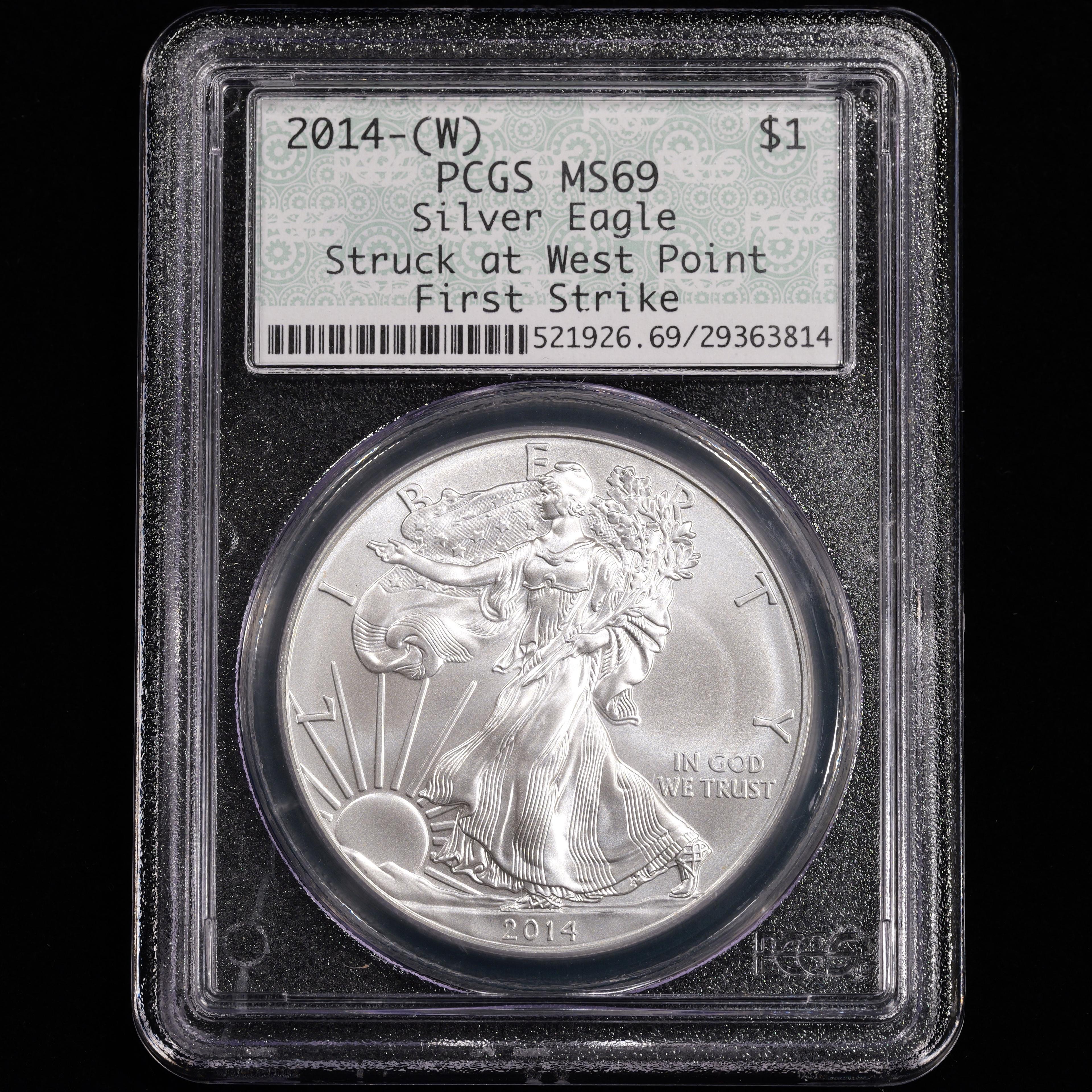 2014-W American Silver Eagle - First Strike - S$1 - PCGS GRADED MS69