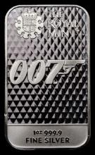 *HIGHLIGHT* 1oz James Bond 007 - Diamonds are Forever Silver Bar - By The Royal Mint