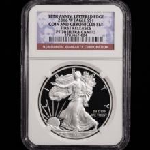 2016-W Proof Silver Eagle - 30th Anniversary Slab Art - $1 - NGC Graded PF70 Ultra Cameo
