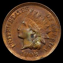1908 Indian Head Cent - 1c - Brilliant Uncirculated *Toned*