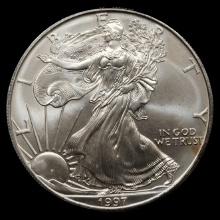 1997 American Silver Eagle - $1 - 1 oz Troy .9999 Fine Silver Bullion Coin