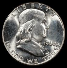 1960 Franklin Half Dollar - 50c - GEM Uncirculated w/ FBL