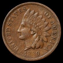 1880 Indian Head Cent - 1c - About Uncirculated