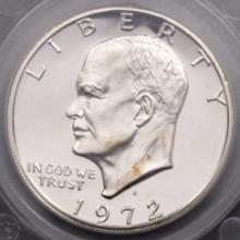 1972-S Proof Ike Eisenhower Silver Dollar - $1 - SEGS Graded PR69+ DCAM