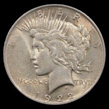 1922 Peace Silver Dollar - $1 - About Uncirculated