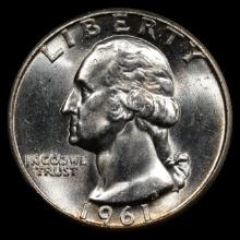 1961 Washington Silver Quarter - 25c - GEM Uncirculated