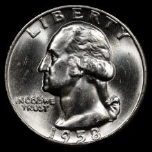 1958-D Washington Silver Quarter - 25c - GEM Uncirculated