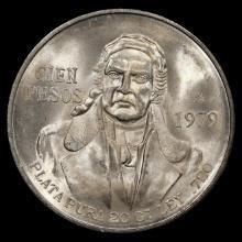 *0.6425 oz ASW* 1979 Mexico 100 Pesos Silver Morelos Coin - CHOICE BU