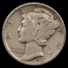 1931 Mercury Dime - 10c - Very Fine