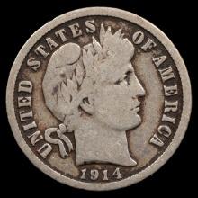 1914-D Barber Dime - 10c - Very Good