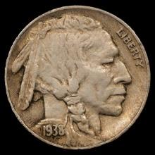 1938-D Buffalo Nickel - 5c - About Uncirculated