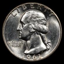 1961 Washington Silver Quarter - 25c - GEM Uncirculated