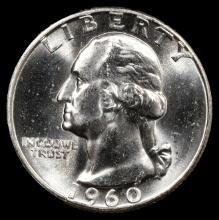 1960 Washington Silver Quarter - 25c - GEM Uncirculated
