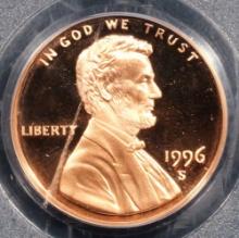 1996-S Proof Lincoln Memorial Cent - 1c - PCGS Graded PR69RD DCAM