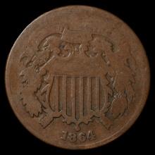 1864 Two Cent Piece - 2c - Good