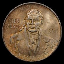 *0.6425 oz ASW* 1978 Mexico 100 Pesos Silver Morelos Coin - CHOICE BU