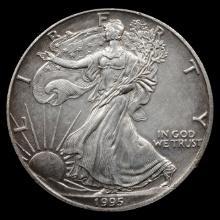 1995 American Silver Eagle - $1 - 1 oz Troy .9999 Fine Silver Bullion Coin