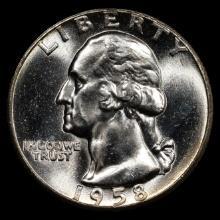 1958 Washington Silver Quarter - 25c - GEM Uncirculated