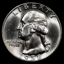 1958-D Washington Silver Quarter - 25c - GEM Uncirculated