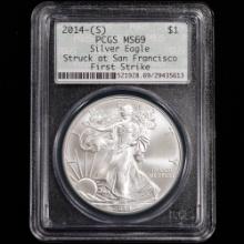 2014-S American Silver Eagle - First Strike - S$1 - PCGS GRADED MS69