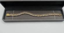 Yellow Gold Cuban Bracelet 8 Inches