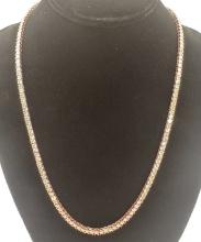 Rose Gold Tennis Necklace