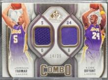 Kobe Bryant & Jordan Farmar Game Used Patch /35