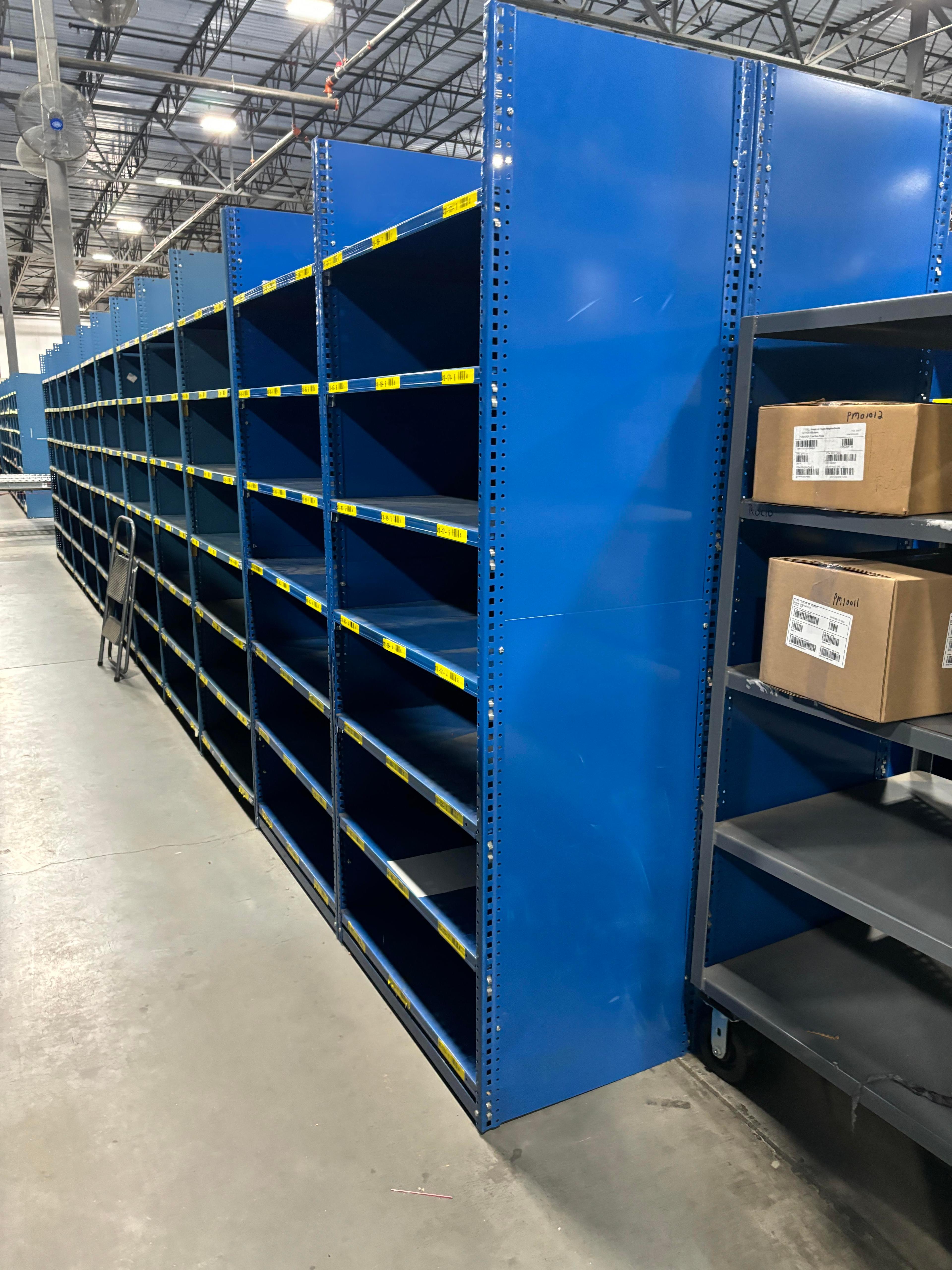 23 Sections of Industrial Shelving