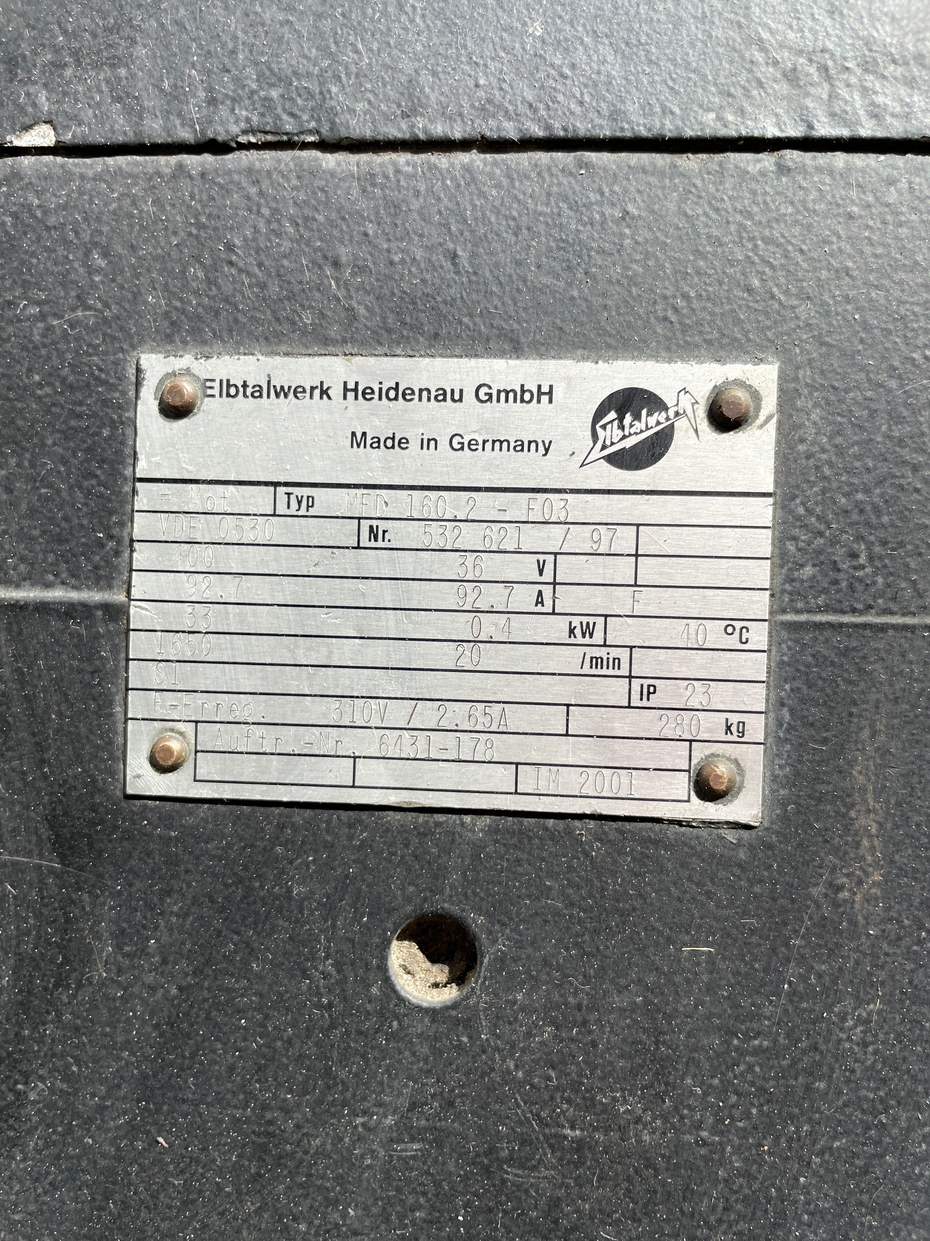 Elbtalwerk Heidenau MFD 160.2 Servo Motor