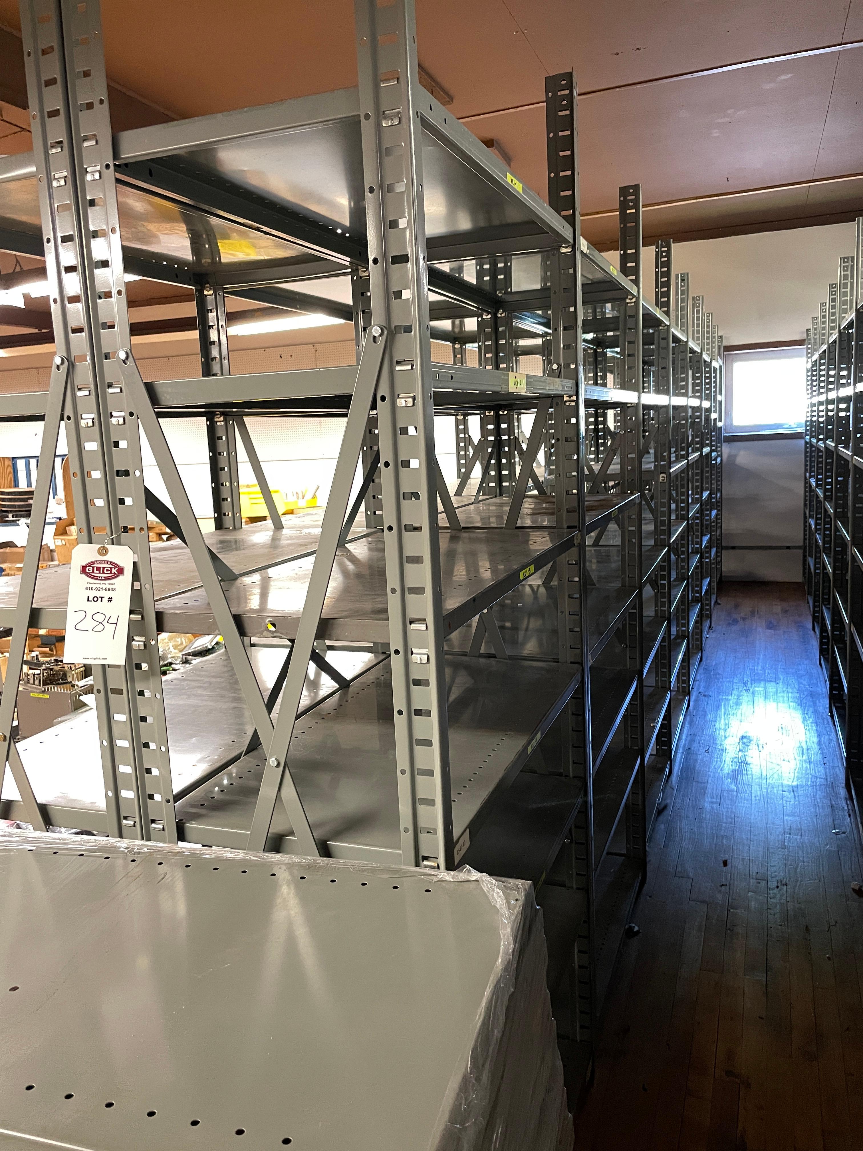 16 Sections 18” x 36” x 84” Industrial Shelving + 56 Additional Shelves