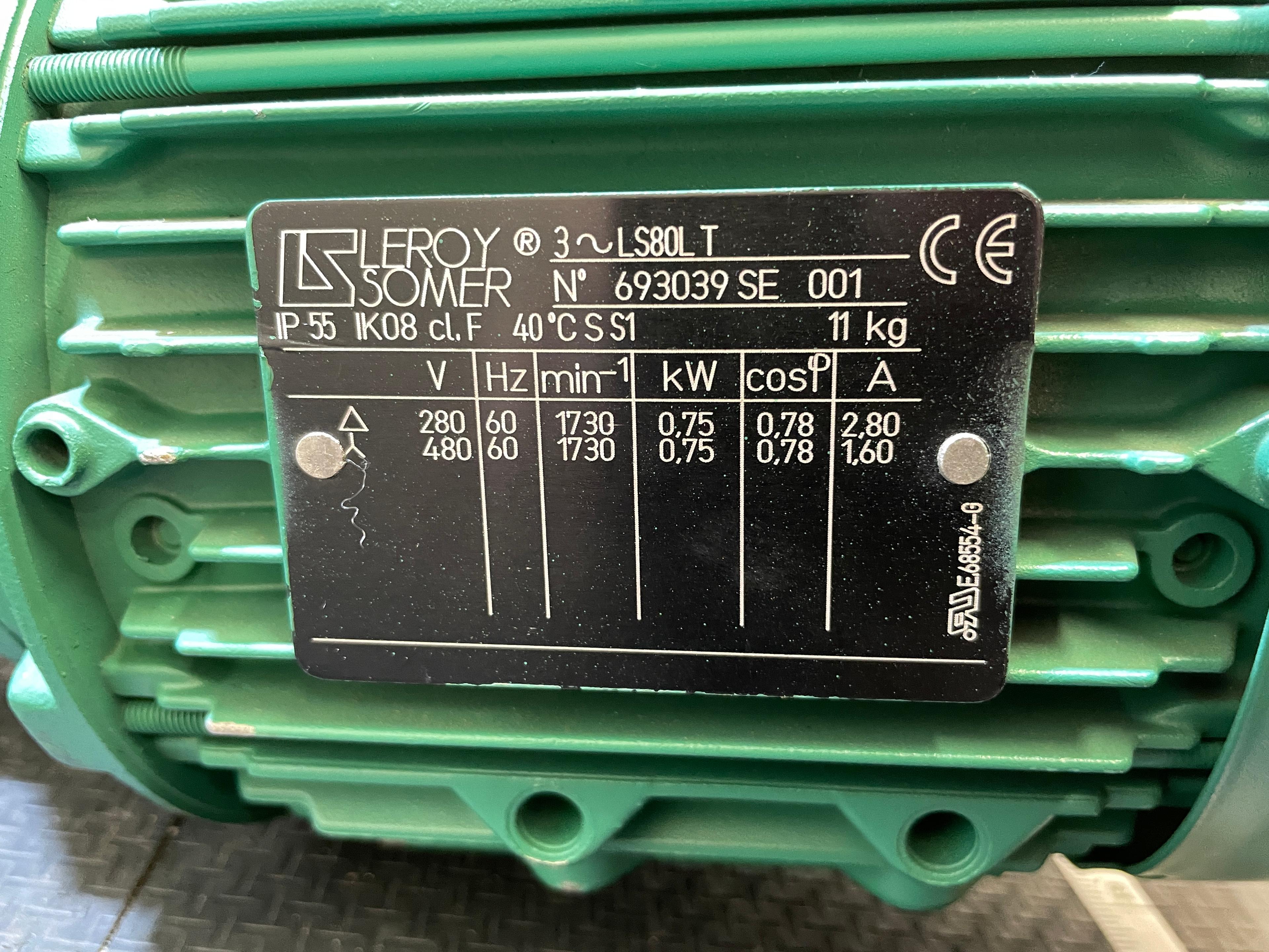 Leroy Somer LS80LT Gearmotor - New