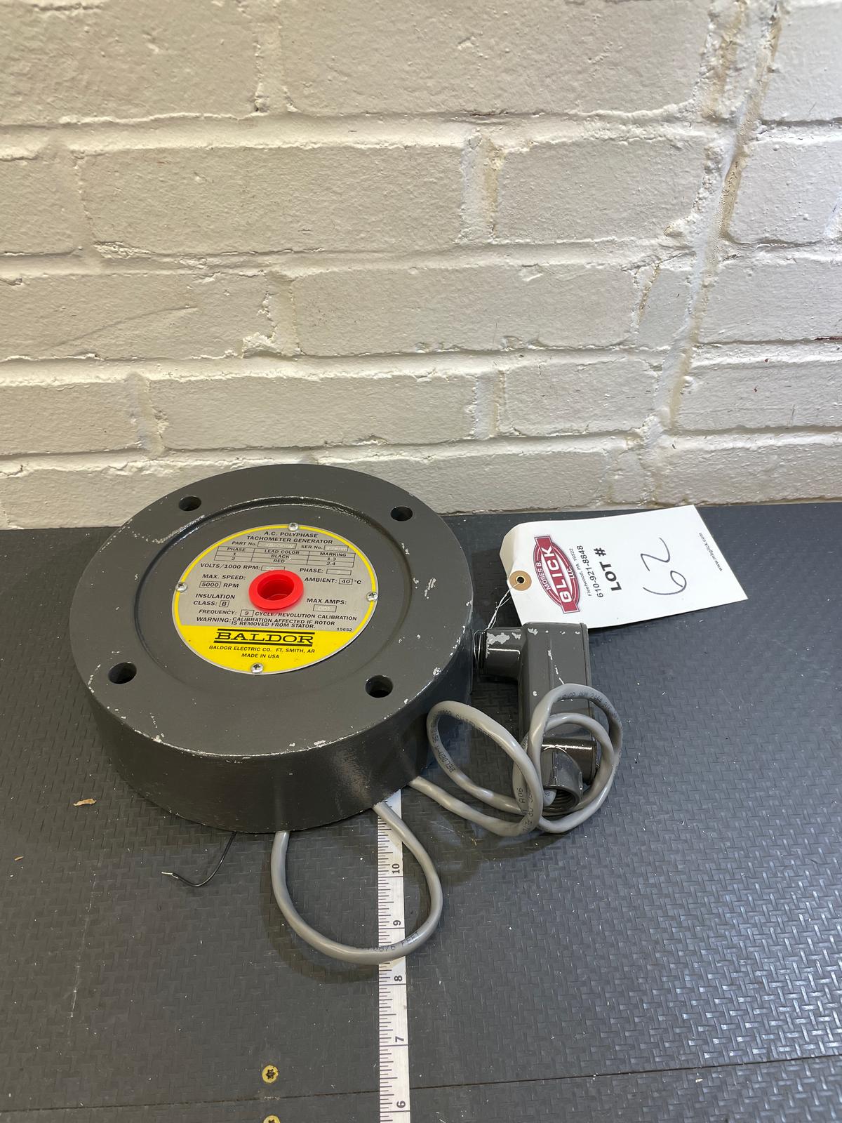 Baldor X8E001W Polyphase Tachometer Generator