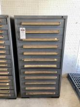 12 Drawer Equipto Tool Storage Cabinet 30”W x 28”D x 59.5”H