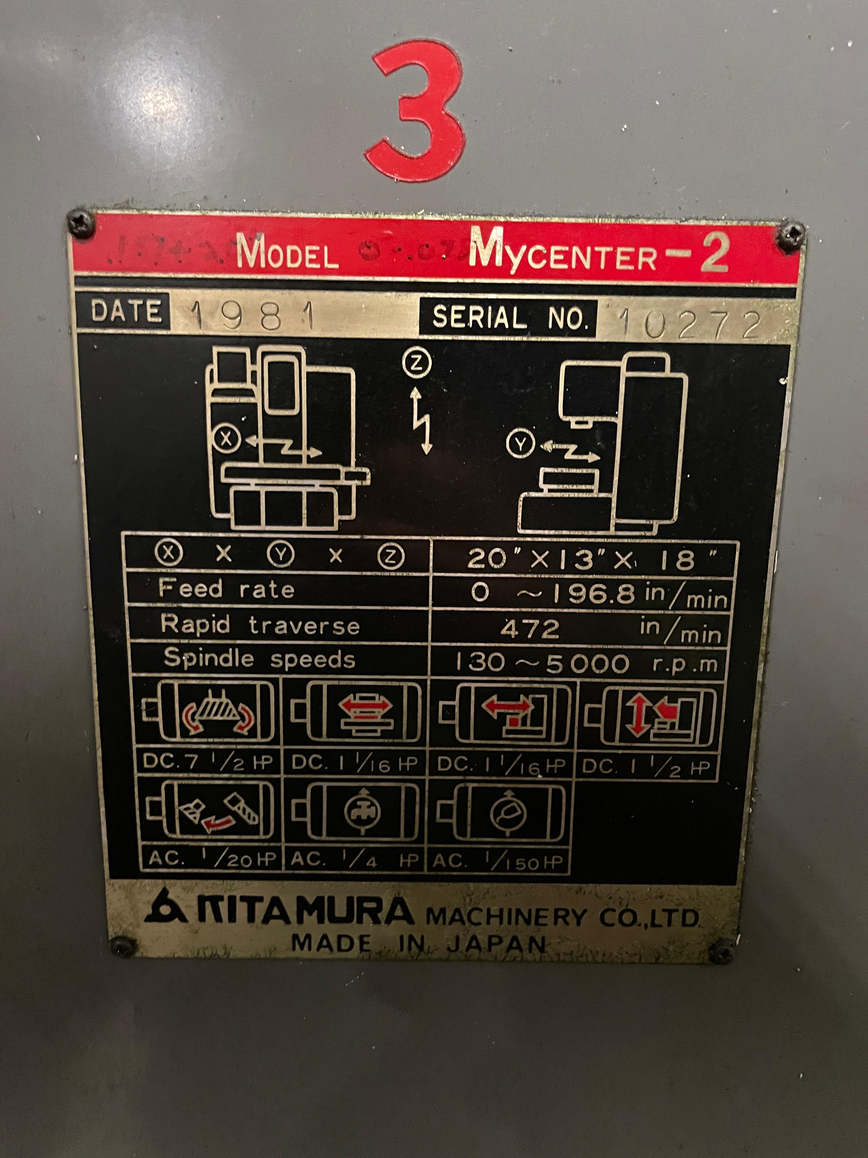 Kitamura MyCenter 2 CNC Verticle Machining Center
