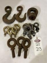 Lot of Hooks & Eye Bolts