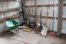 Ace Wheel Barrow, Push Brooms, Shovels