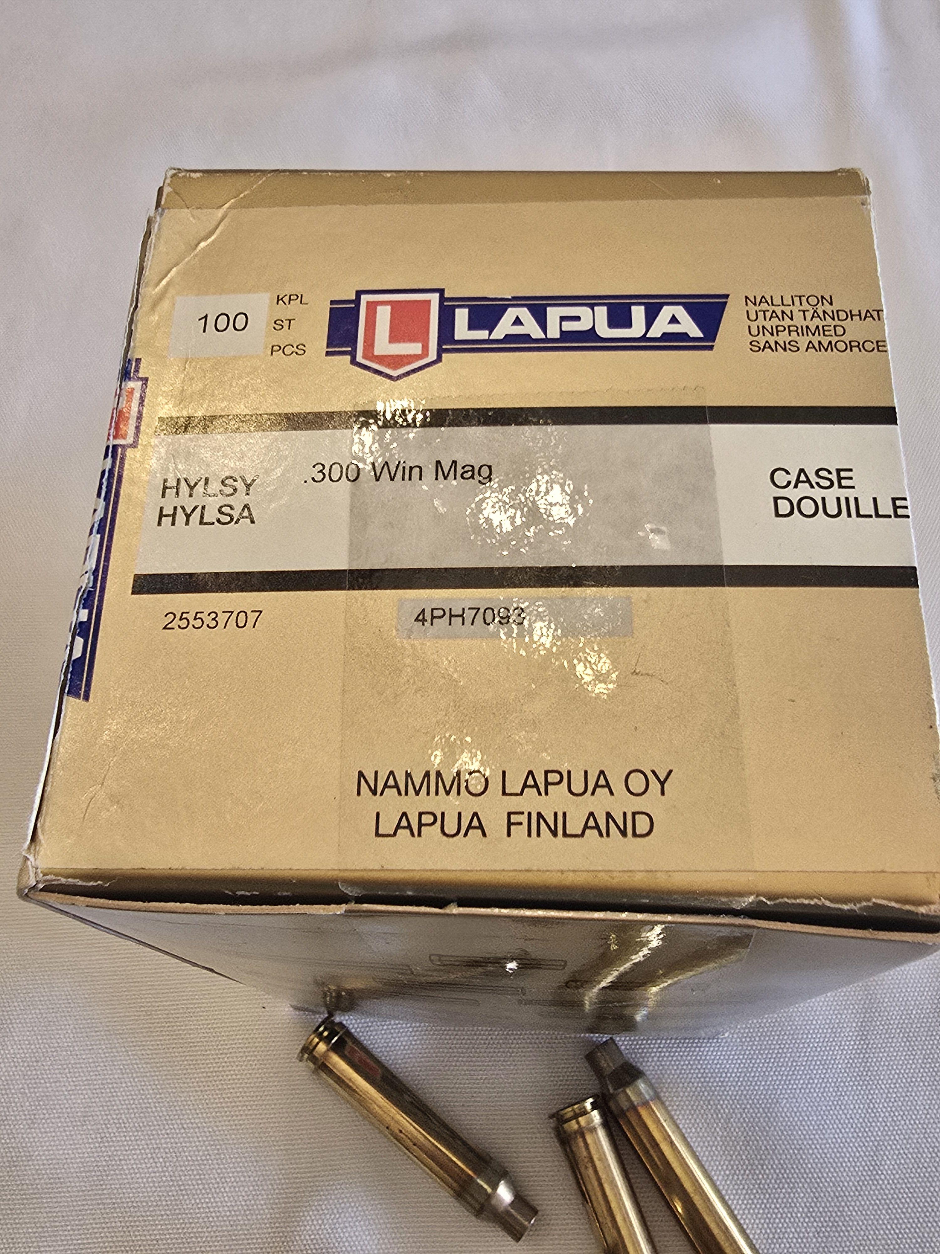 Lapua Reloading Rifle Brass 300 WinMag Brass 100/ct