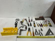 Hand Drill, Screwdrivers, Tools