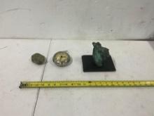 Bronze Sculpture , Clock, Rock