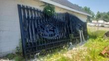 (Berlin, NJ) 14' Bi-Fold Iron Entrance Gate – BRAND NEW